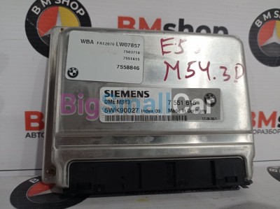 Блок управления двигателем BMW X5 E53 2005 E53 M54b30 12 14 7 551 615 - купить Верхнеяиково