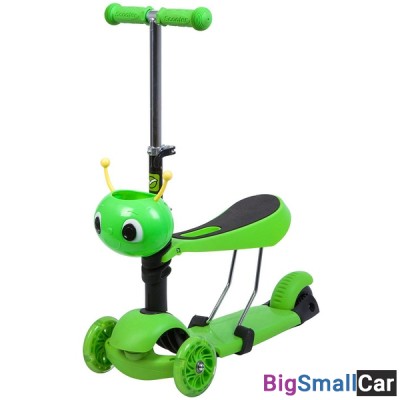 Детский самокат-кикборд 120S.DISCOKIDS.GN7 NOVATRACK - купить Верхнеяиково