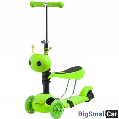 Детский самокат-кикборд 120S.DISCOKIDS.GN9 NOVATRACK - купить Верхнеяиково