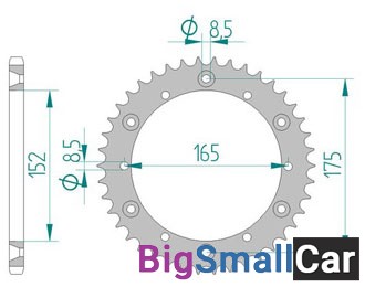 Звезда ведомая AFAM 12500-44 (JTR853.44) - купить Верхнеяиково