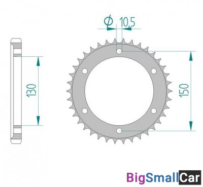 Звезда ведомая AFAM 12802-47 (JTR866.47) - купить Верхнеяиково