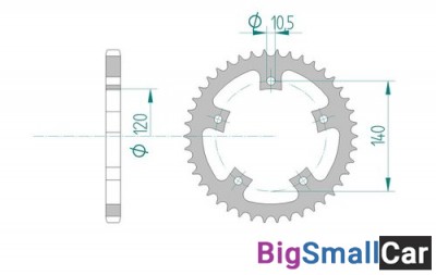 Звезда ведомая AFAM 86500-43 TRIUMPH 750 Bonneville (01-02) - купить Верхнеяиково