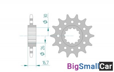 Звезда ведущая AFAM 20608-16 (JTF1269,16) CBR900RR  520 - купить Верхнеяиково