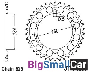 Звезда ведомая JT JTR1307.44 (JTR1307.44) - купить Верхнеяиково