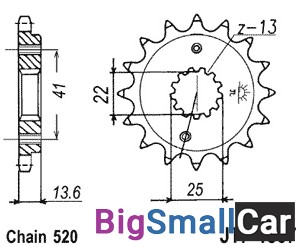 Звезда ведущая JT JTF1307.15RB - купить Верхнеяиково