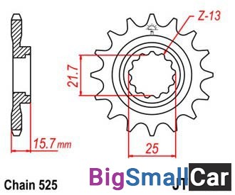 Звезда ведущая JT JTF1535.15RB - купить Верхнеяиково