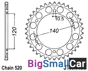 Звезда ведомая JT JTR1490.44 - купить Верхнеяиково