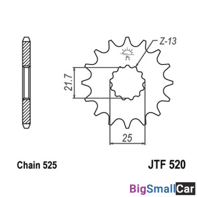 Звезда ведущая JT JTF520.14RB - купить Верхнеяиково