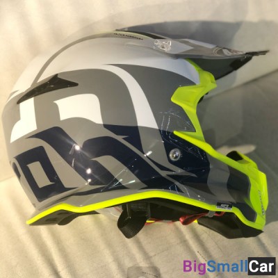 Шлем AIROH Terminator Open Vision SHOOT yellow/blue XL TOVS - купить Верхнеяиково