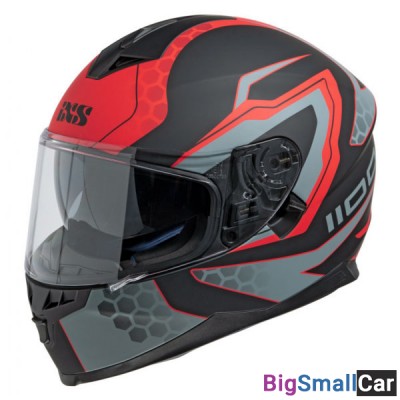 Шлем IXS HX1100 2.2 blk.matt/wh/red S X14082-M32-S - купить Верхнеяиково